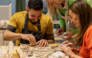 clay art class - connecting